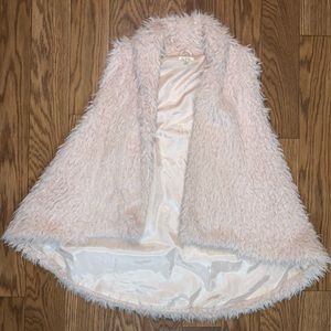 Light Pink | Creme Fur Vest